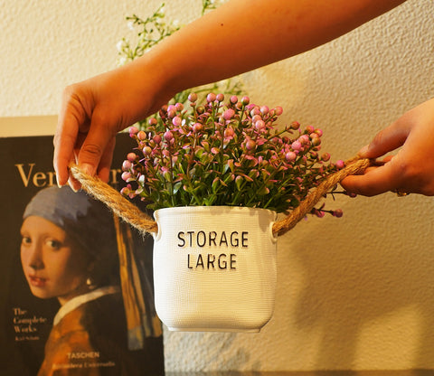 Wonder Artificial Flower With Plastic Pot (Pink)