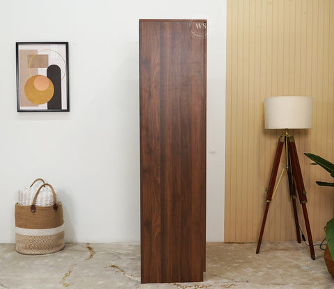 Kayden 3 Door Multi Utility Wardrobe With Lock (Columbian Walnut Finish)