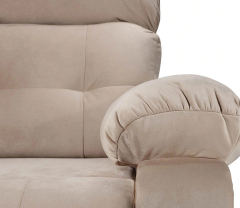Vivian Fabric 1 Seater Manual Recliner Chair (Beige)
