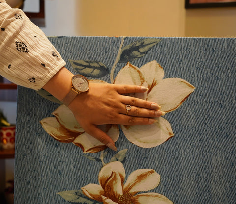 Adina Floral Printed Polyester Spandex 1 Piece Chair Cover