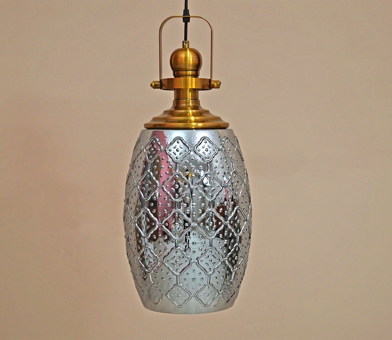 Sylvia Glass Lampshade Hanging Lights (Smokey Grey)