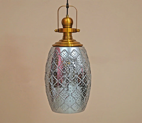 Sylvia Glass Lampshade Hanging Lights (Smokey Grey)