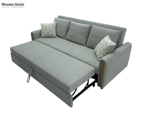 Kairo Fabric Pull-Out Sofa Cum Bed with Under Seat Storage (Grey)