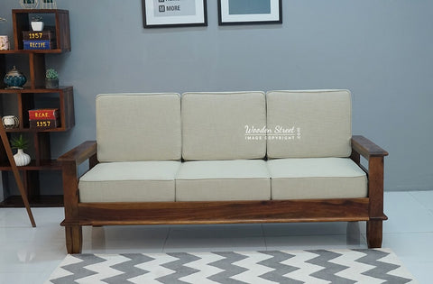 Quartz Wooden Sofa Set (Honey Irish Cream)