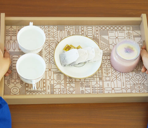 Laurel Rectangle Medium Serving Tray