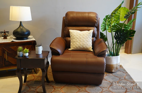 Valencia Motorized Recliner Sofa (Saddle Brown)