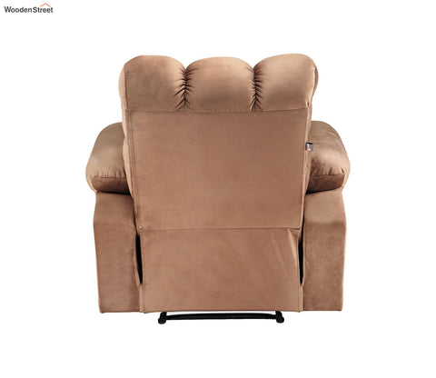 Valios Fabric 1 Seater Manual Recliner Chair (Brown)