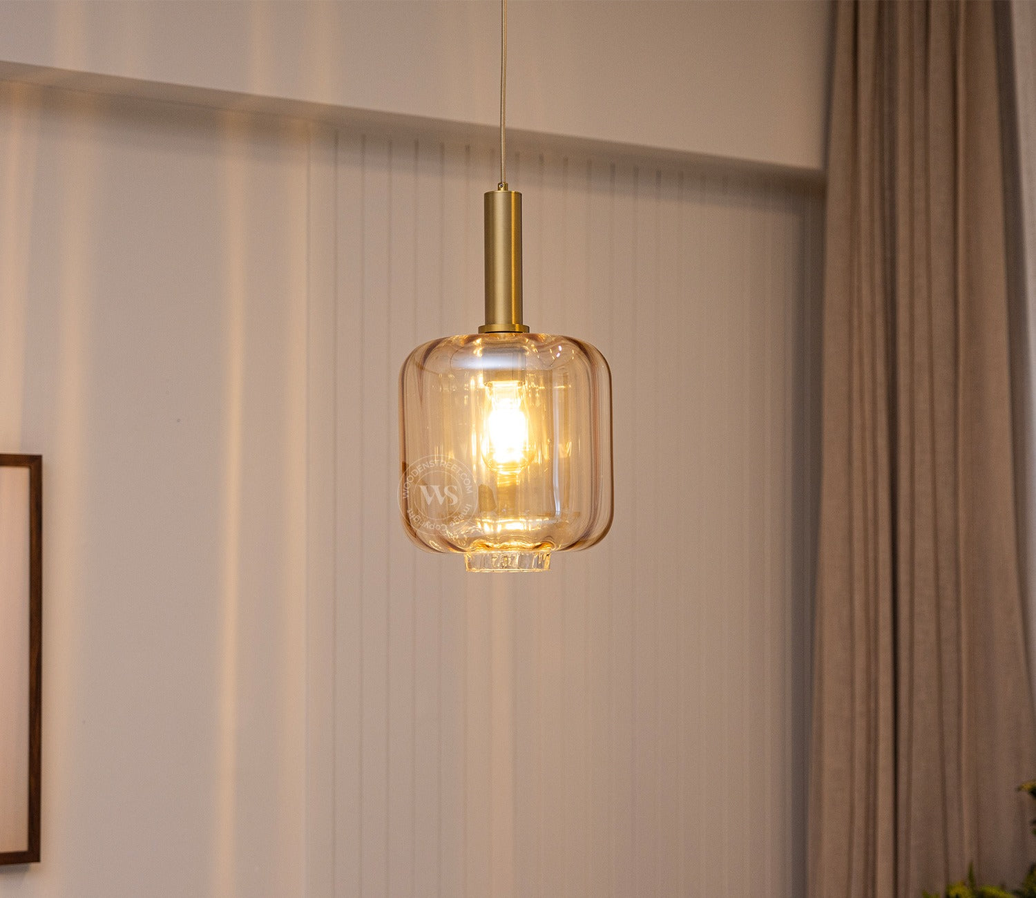 Lustrous Glass Pendant Light (Bronze)