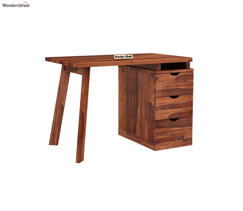 Grande Kids Study Table With Drawers (Honey Finish)