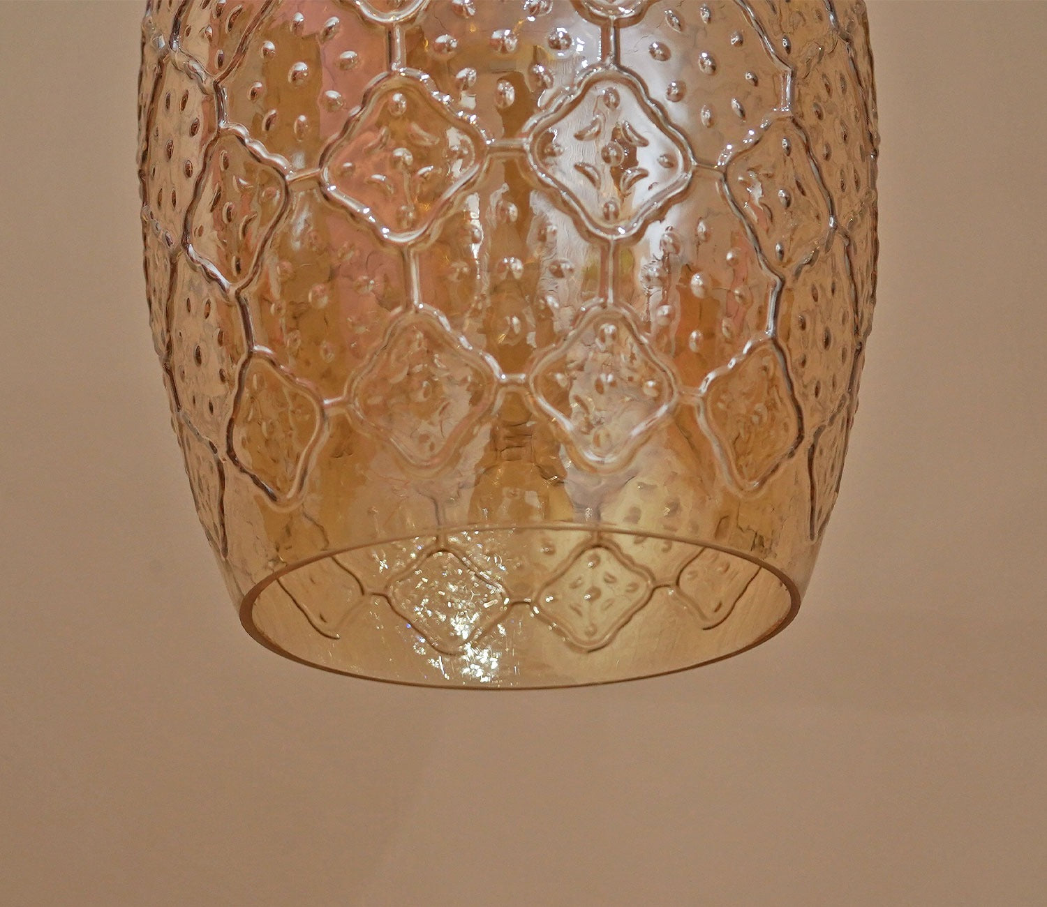 Sylvia Glass Lampshade Hanging Lights (Amber)