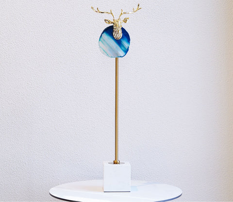 Timeless Deer Charms Alloy Figurine (Gold, L)