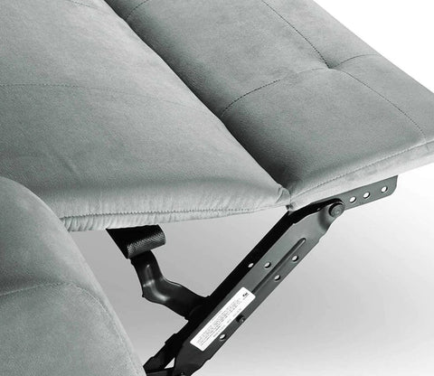 Vivian Fabric 1 Seater Manual Recliner Chair (Grey)