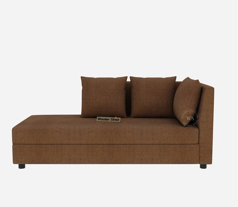 Sible L-Shape 6 Seater Left Aligned Fabric Sofa (Cotton, Mocha Brown)