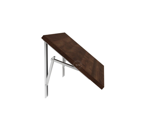 Stanko Foldable Wall Mounted Engineered Wood Study Table (Columbian Walnut Finish)