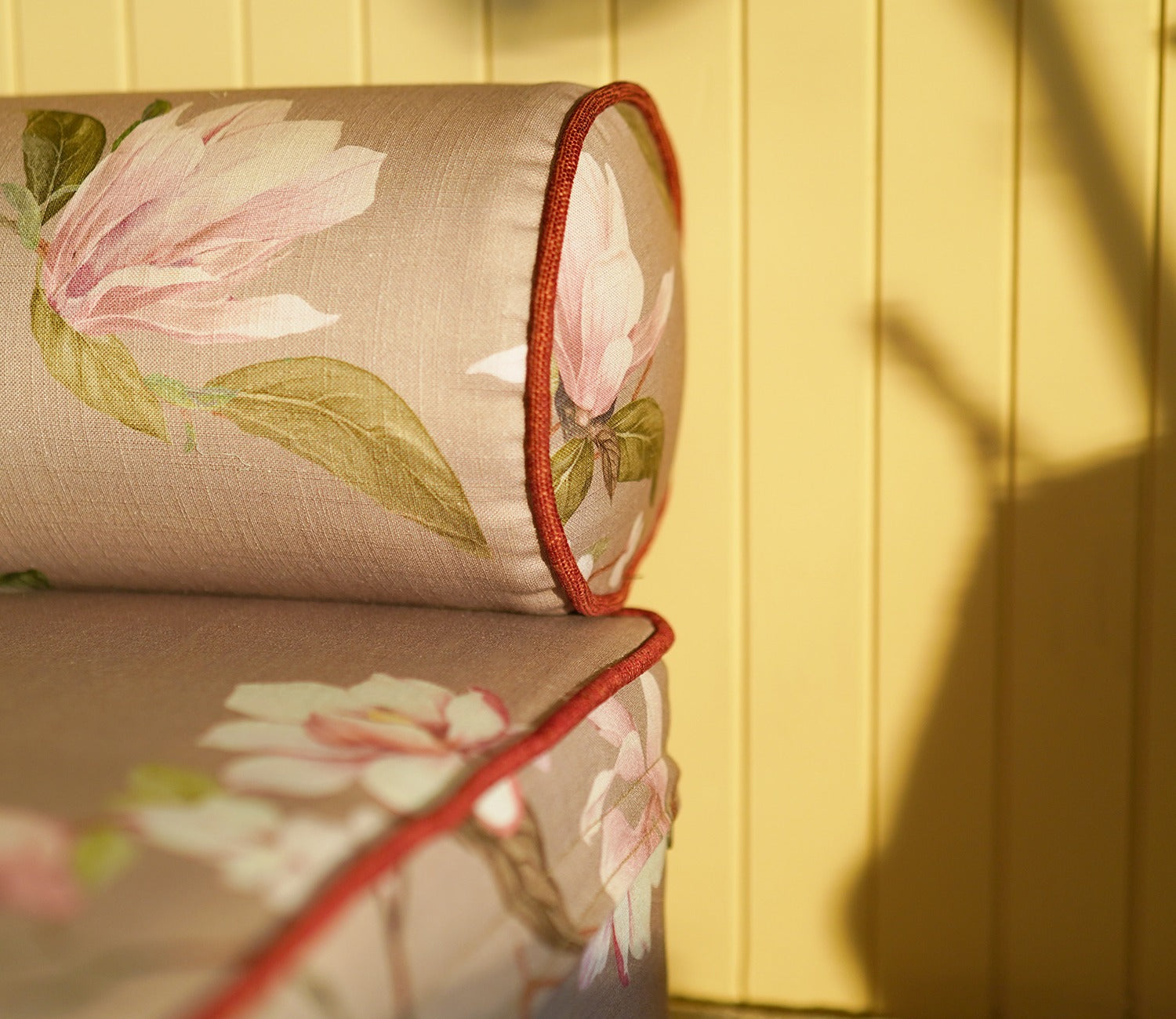 Elara Floor Cushion With Bolster - 24 X 24 Inch (Cotton, Magnolia Beige)