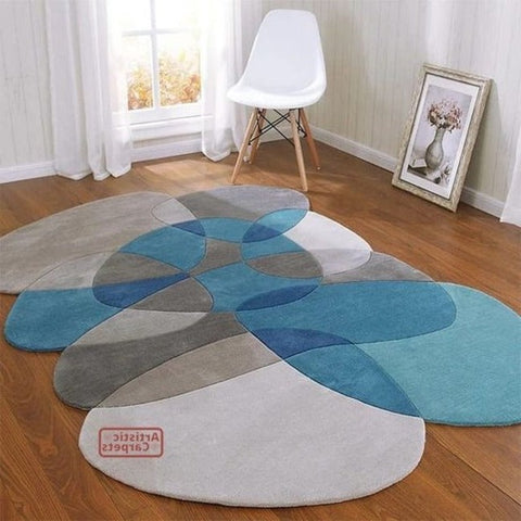Trueliving ‎Mix Round Carpet Multicolor Round 9X9 Feet