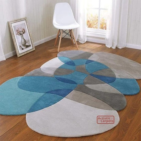 Trueliving ‎Mix Round Carpet Multicolor Round 9X9 Feet