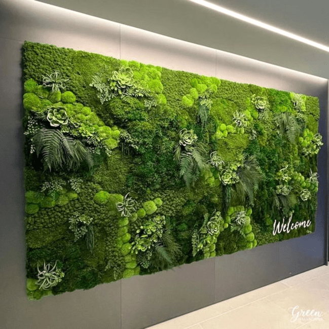 TrueLiving Green Flower Cart Wall Grass I Artificial Grass for Wall Decoration I Vertical Garden Artificial Mat I Artificial Grass Tiles for Balcony and Garden  20" x 20"