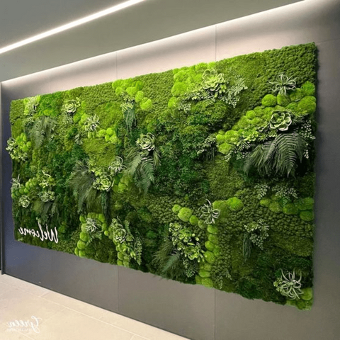 TrueLiving Green Flower Cart Wall Grass I Artificial Grass for Wall Decoration I Vertical Garden Artificial Mat I Artificial Grass Tiles for Balcony and Garden  20" x 20"