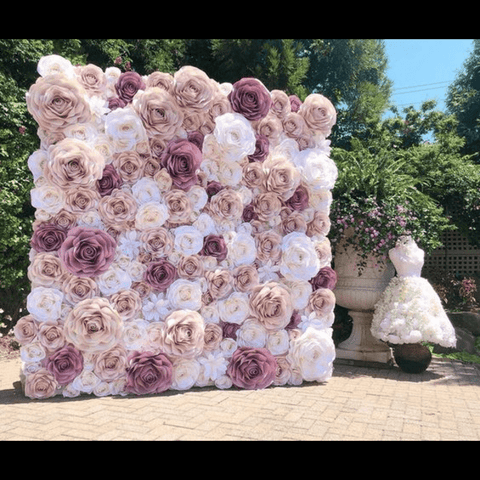 TrueLiving 20x20inch Flower Wall Faux Topiary Hedge Flower Mats for Garden Outdoor Indoor Backdrop Decoration  20" x 20"