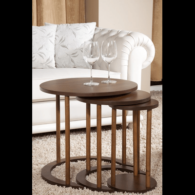 Trueliving Unique Wood Brown Table Stool ( Stool H 18 x W 16 x D 14)