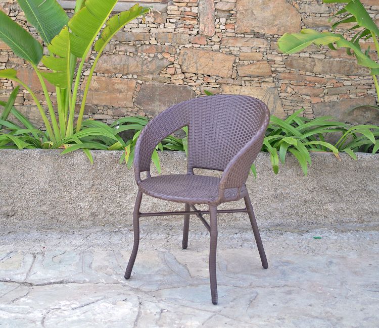 Milano Wicker Outdoor Garden Chair (Brown)