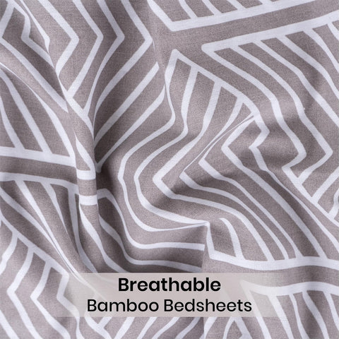 LINENCART Bamboo King Size Bedsheet with 2 Pillow Covers | 100x106 in | 300 TC Floral Printed Bedsheet for Double Bed King Size | Ultra Soft & Anti-Microbial King Size Bed Sheet | Pack of 1, Aqua Blue