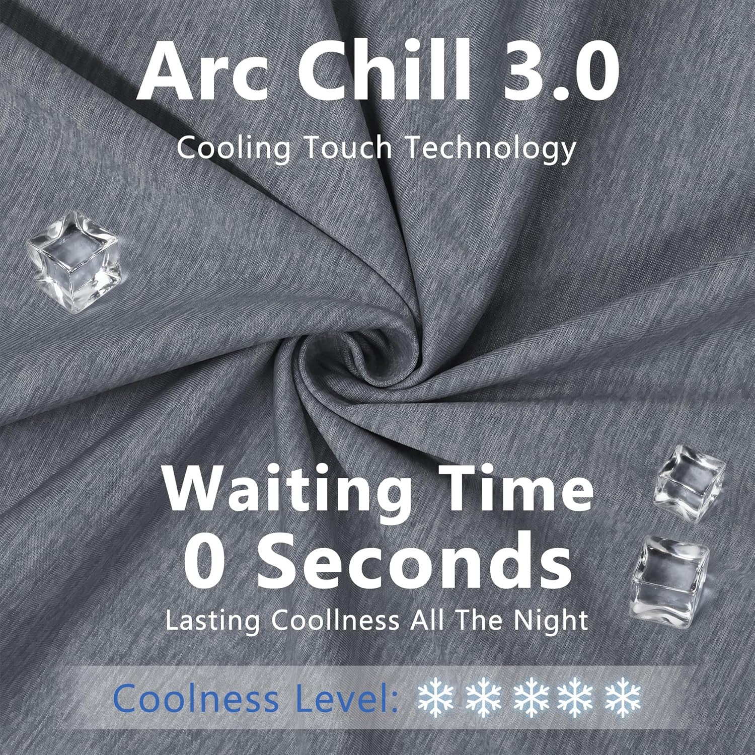 LINENOVA 2 Pack Cooling Pillowcases 51x76cm,Japanese Arc-Chill Tech Cooling Fiber Absorbs Heat Keep Cool,Double Sided Design Pillow Cases for Hot Sleeper All Seasons Queen Size - Grey