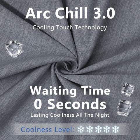 LINENOVA 2 Pack Cooling Pillowcases 51x76cm,Japanese Arc-Chill Tech Cooling Fiber Absorbs Heat Keep Cool,Double Sided Design Pillow Cases for Hot Sleeper All Seasons Queen Size - Grey