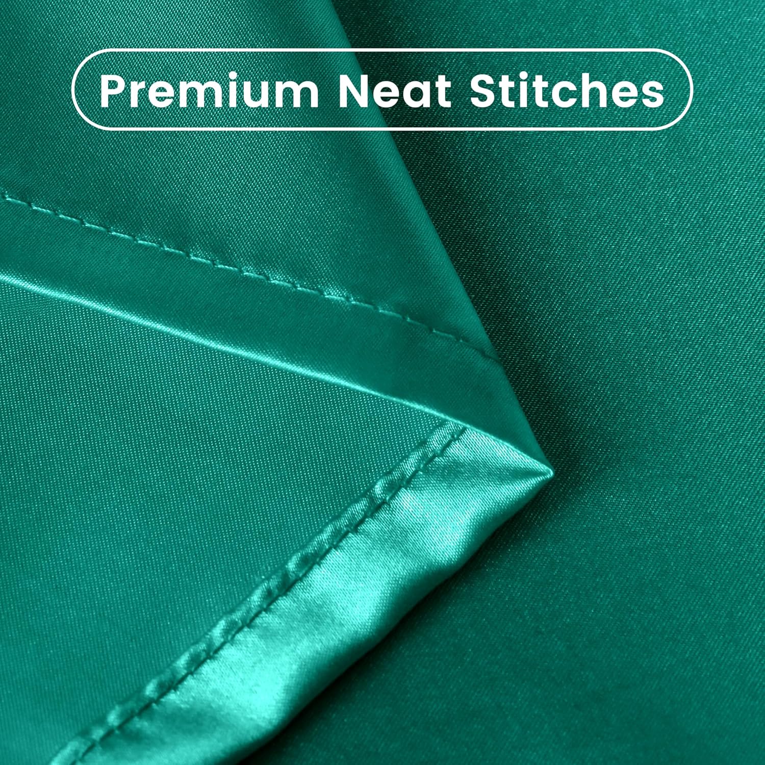 LINENOVA Silky Satin Pillowcases Set of 2 – Queen Size 51x76cm, Frizz Control & Gentle on Skin, Silk-Like Feel with Envelope Closure – Gift Ready – Dark Green