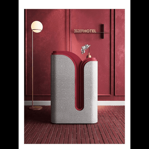 Trueliving ‎Blood Red Reception Table 30D x 100W x 155H Centimeters