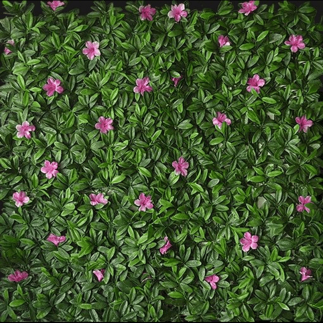 TrueLiving Golden Cart Wall Grass Flower I Artificial Grass Flower for Wall Decoration I Vertical Garden Artificial Mat I Artificial Grass Tiles for Balcony and Garden  20" x 20"