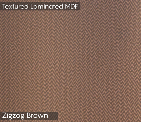 Avren Engineered Wood Wardrobe with Textured Front & Drawer Storage (Zigzag Brown)