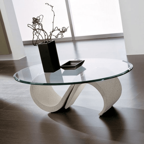 Trueliving Romantic White Coffee Table Living Room H 14 x W 33 x D 33