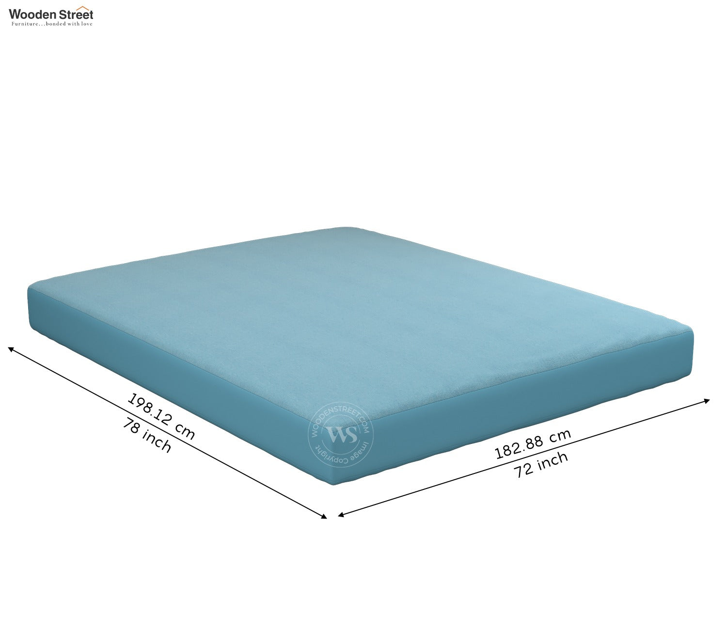 Featherix Cotton Feel Terry Ultra Soft Breathable Hypoallergenic Waterproof Mattress Protector King Size (Powder Blue, 78 x 72)