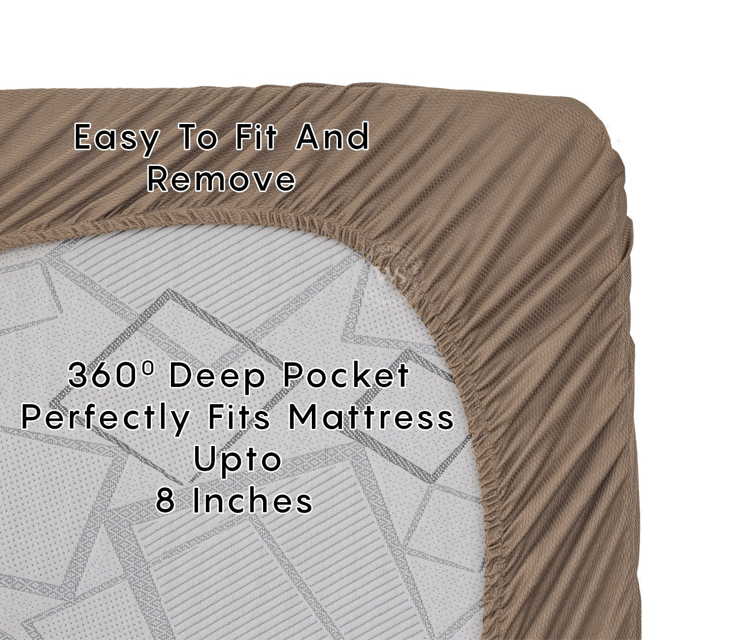 Matrix Ultra Soft Melange Cotton Breathable Hypoallergenic Waterproof Mattress Protector (King Size, Cream, 72 x 72 Inches)