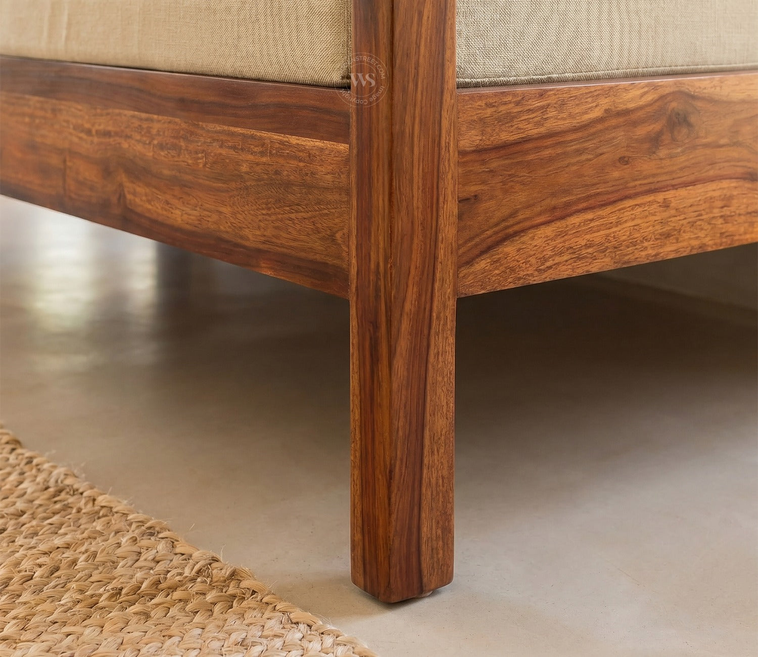 Leona Divan with Mattress (Honey Finish)