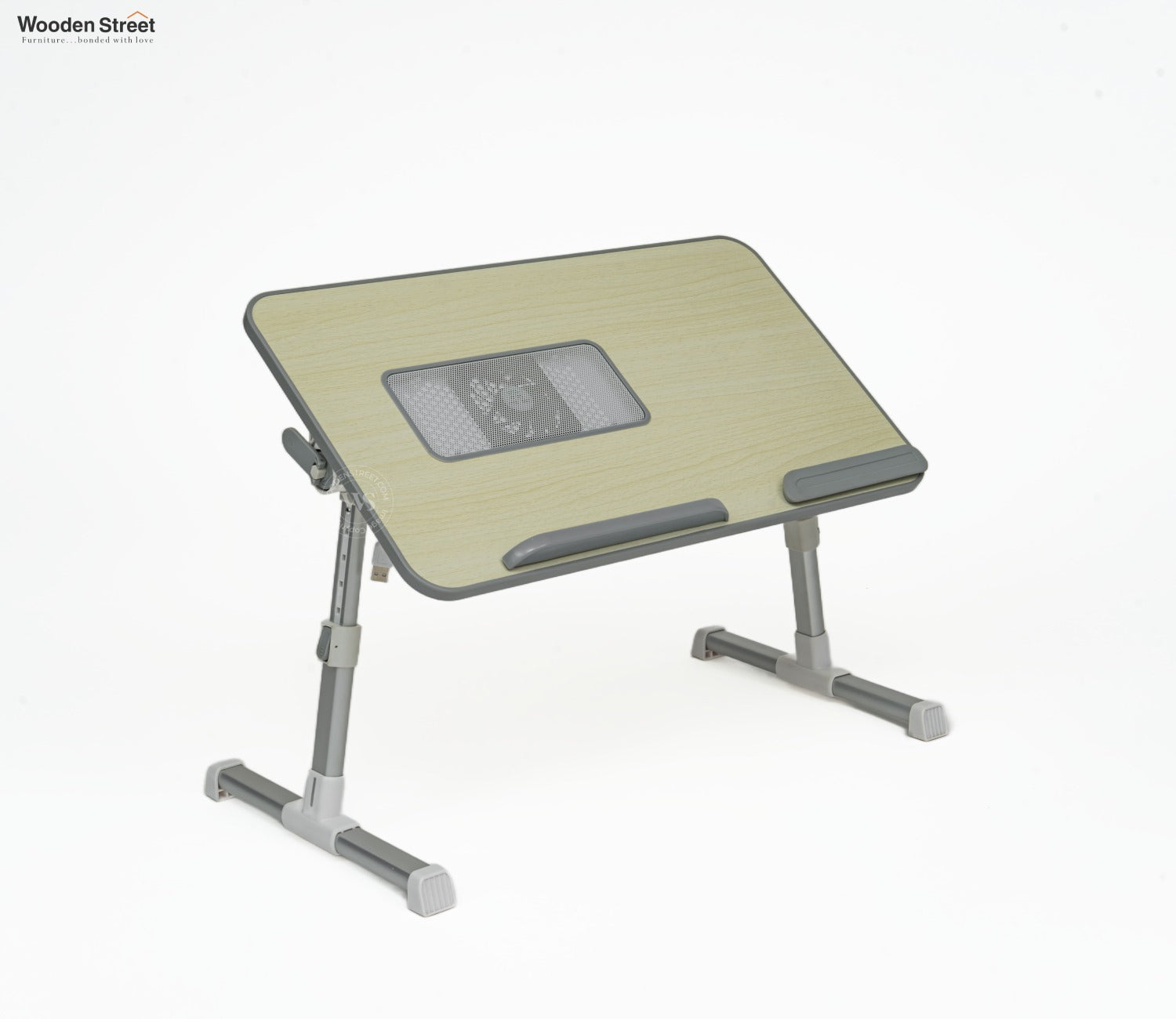 Jetson Foldable Laptop Table for Bed With USB Cooling Fan, Adjustable Bed Study Table for Writing and Reading
