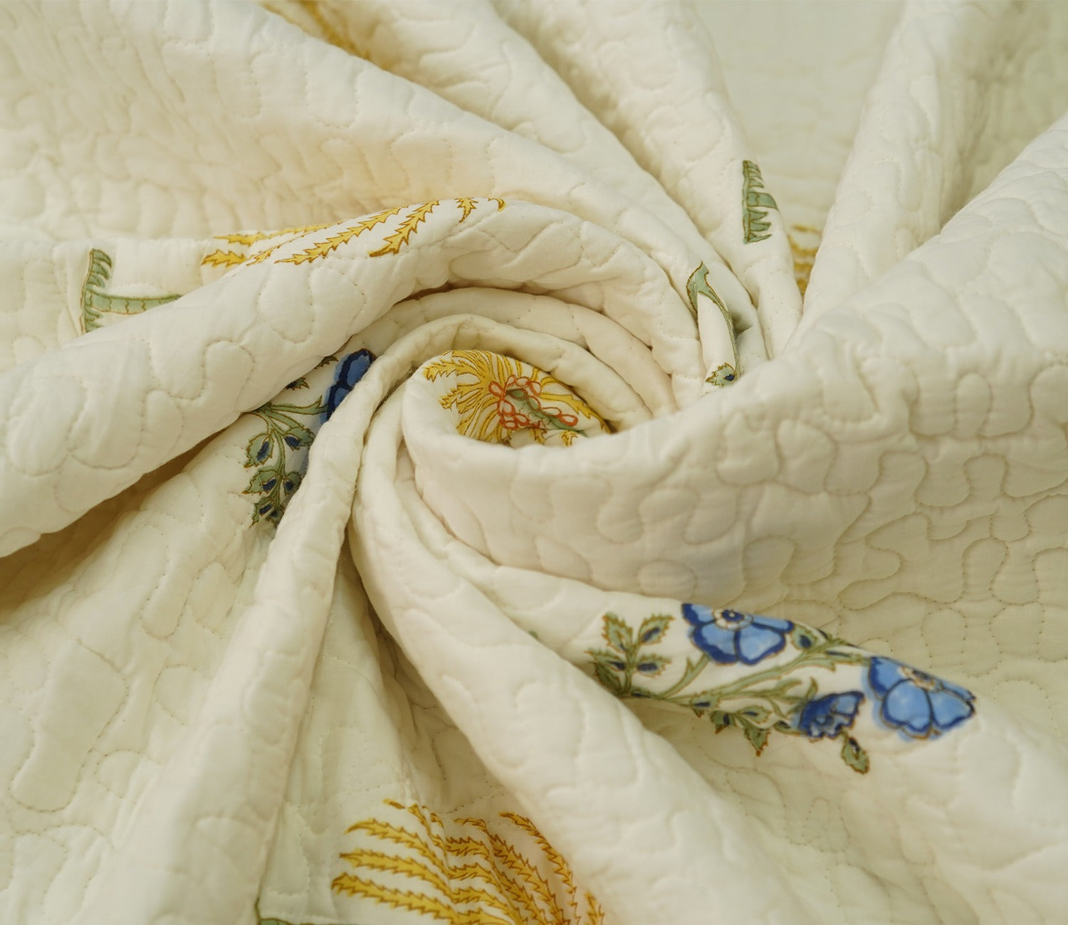 Raeni Tropical Palm Tree Voile Cotton Double Bed Cover King Size