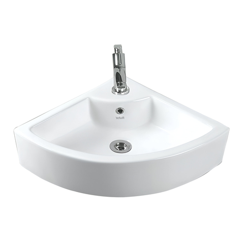 Trueliving_Ara Wall-hung Wash Basin (White) 48D x 48W x 13.5H Centimeters