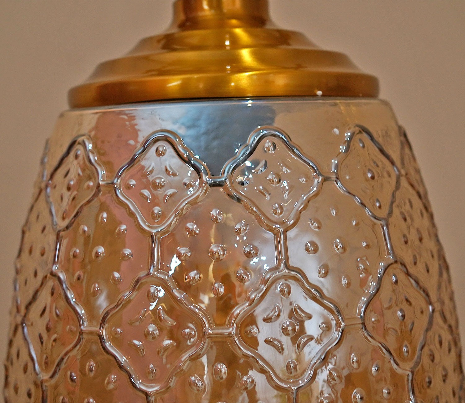 Sylvia Glass Lampshade Hanging Lights (Amber)