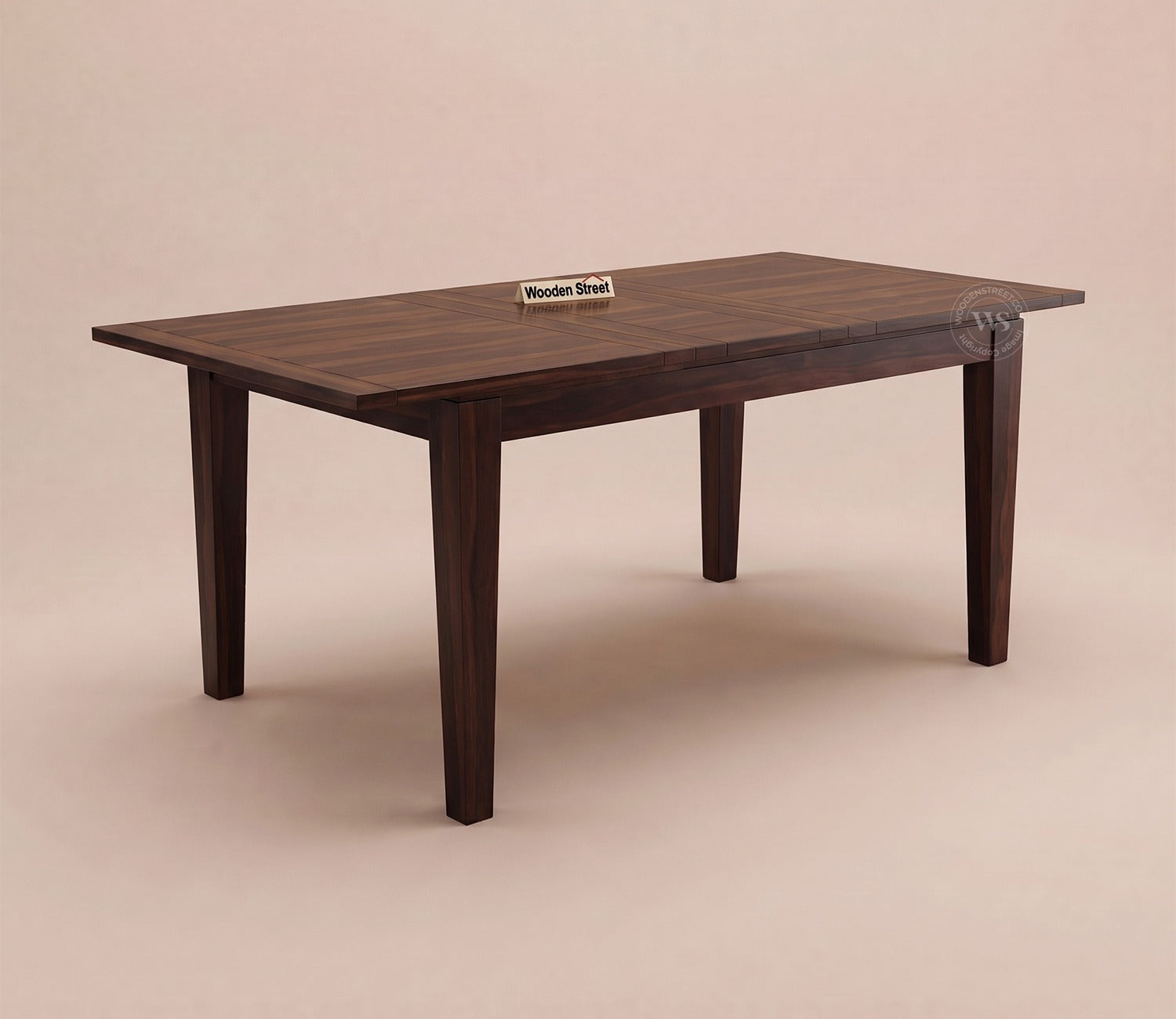 Tim Extendable 4 Seater Dining Table (Walnut Finish)