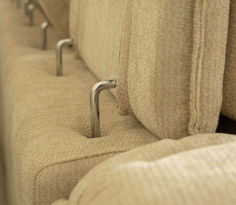 Maribelle Premium Upholstery L shape Fabric Sofa (Beige)