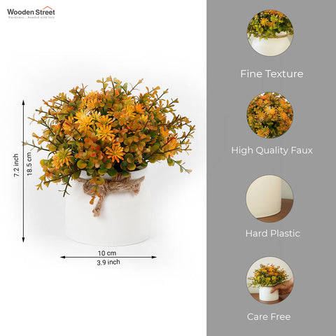 Magnificat Artificial Flowers With Pot (Orange)