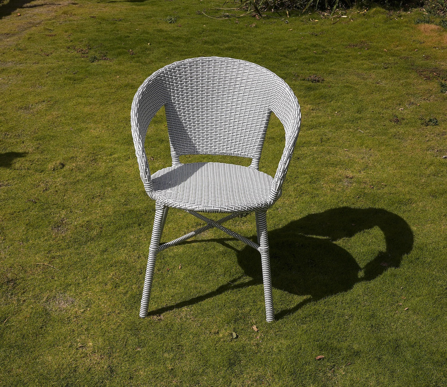 Sienna Wicker Outdoor Garden Chair (White and Black, Dual Tone)