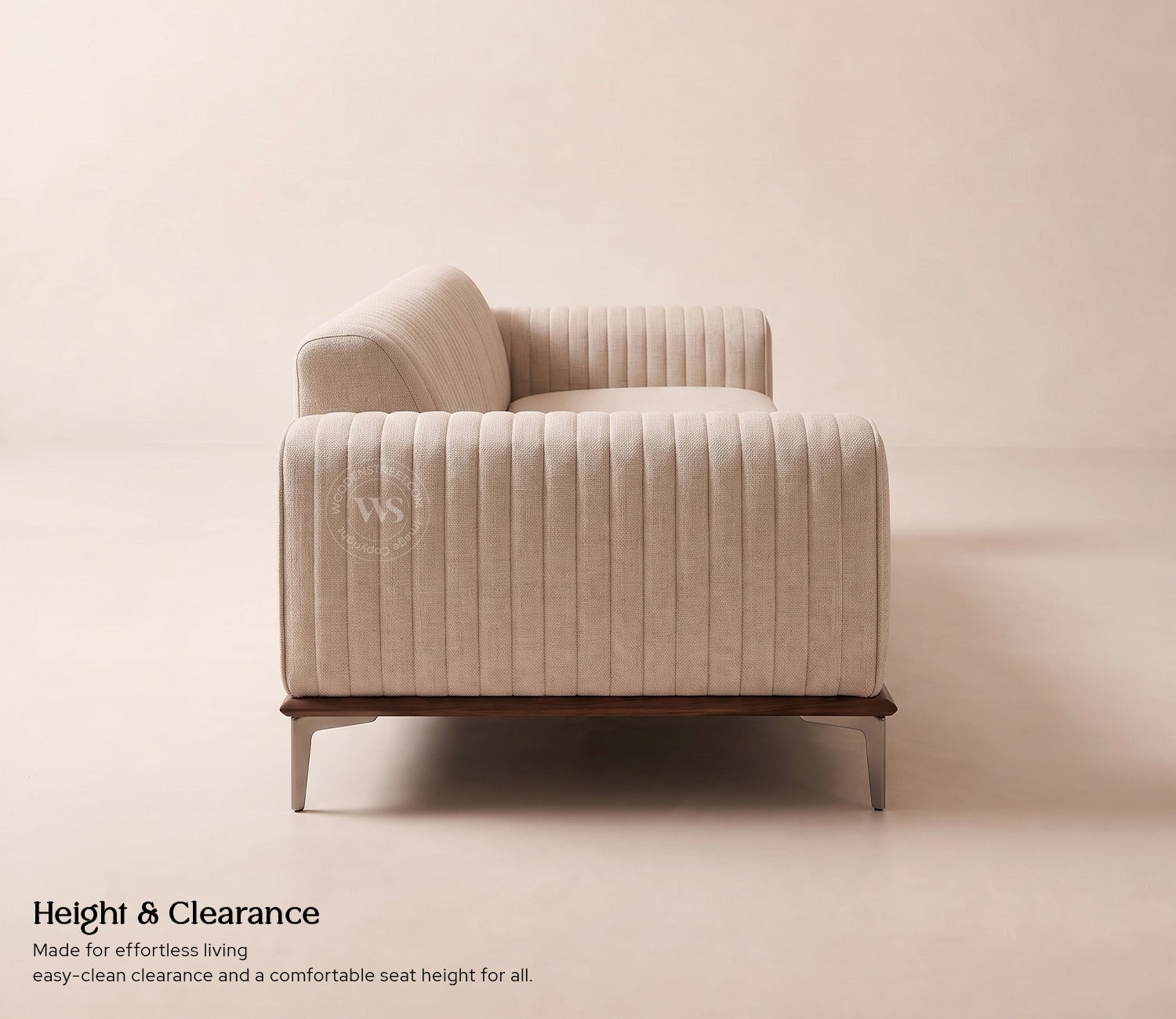 Lorenz 3 Seater Sofa (Cotton, Jade Ivory)