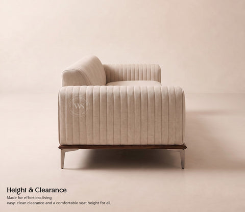 Lorenz 3 Seater Sofa (Cotton, Jade Ivory)