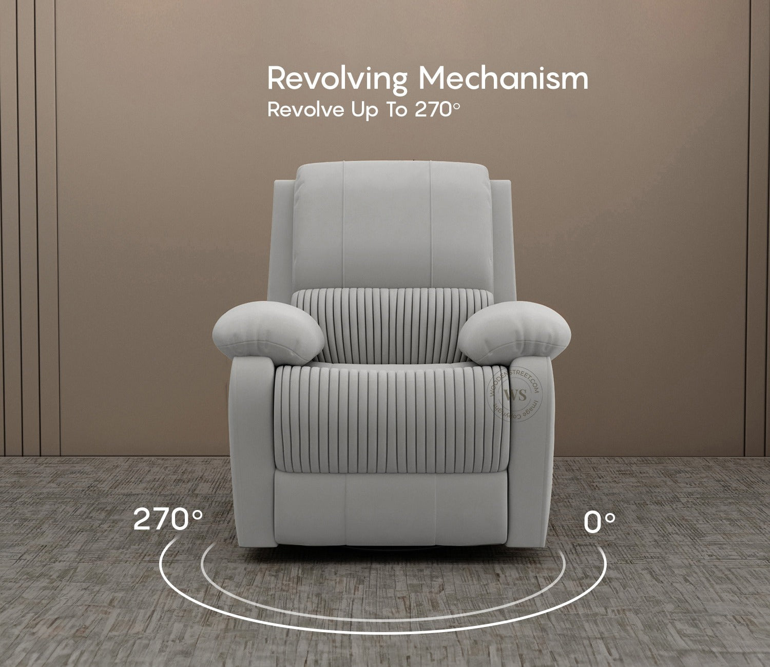Arvana Motorized Recliner Sofa (Grey)