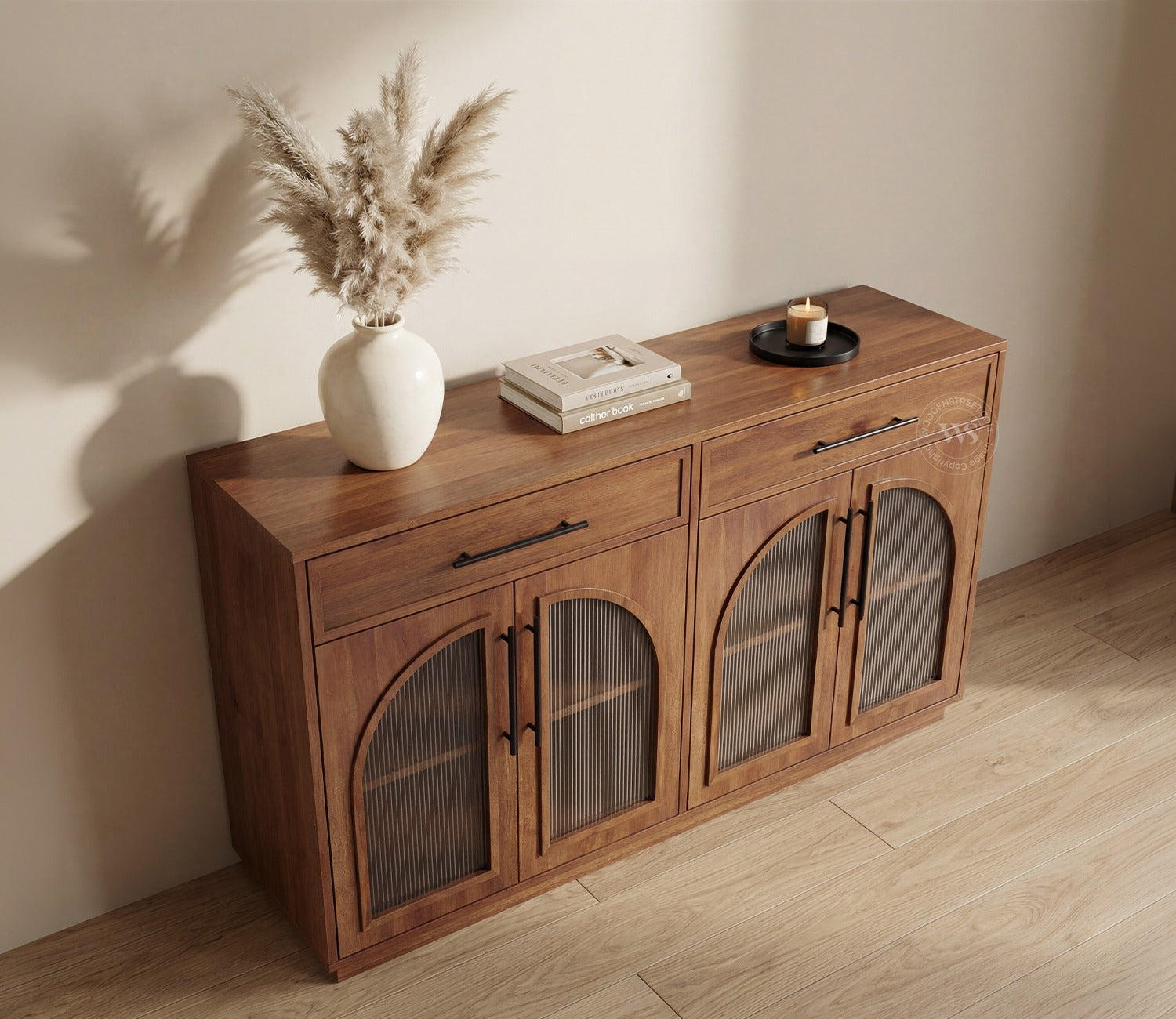 Nyrah Mango Wood Cabinet (Teak Finish)