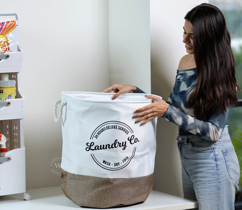 Tidy-Tote Foldable Laundy Basket